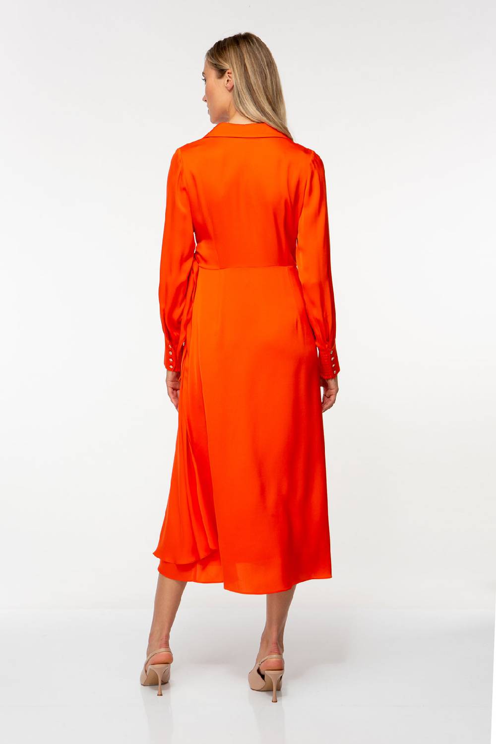 IVI GmbH SOLID SILK Midi Wickelkleid grenadine Neuheiten