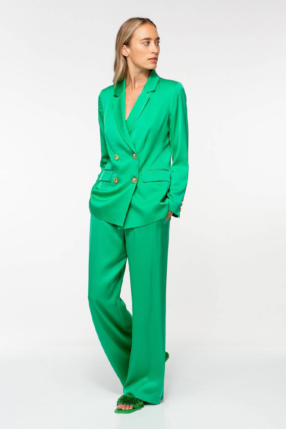 IVI GmbH SOLID SILK Seidenblazer smaragd Zeitbegrenzte Promotion