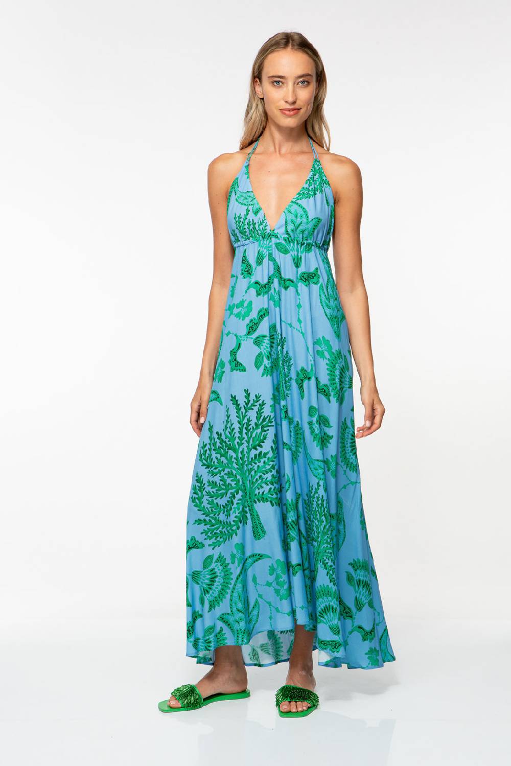 IVI GmbH CORAL FLOWER Maxikleid mit Print ocean Online