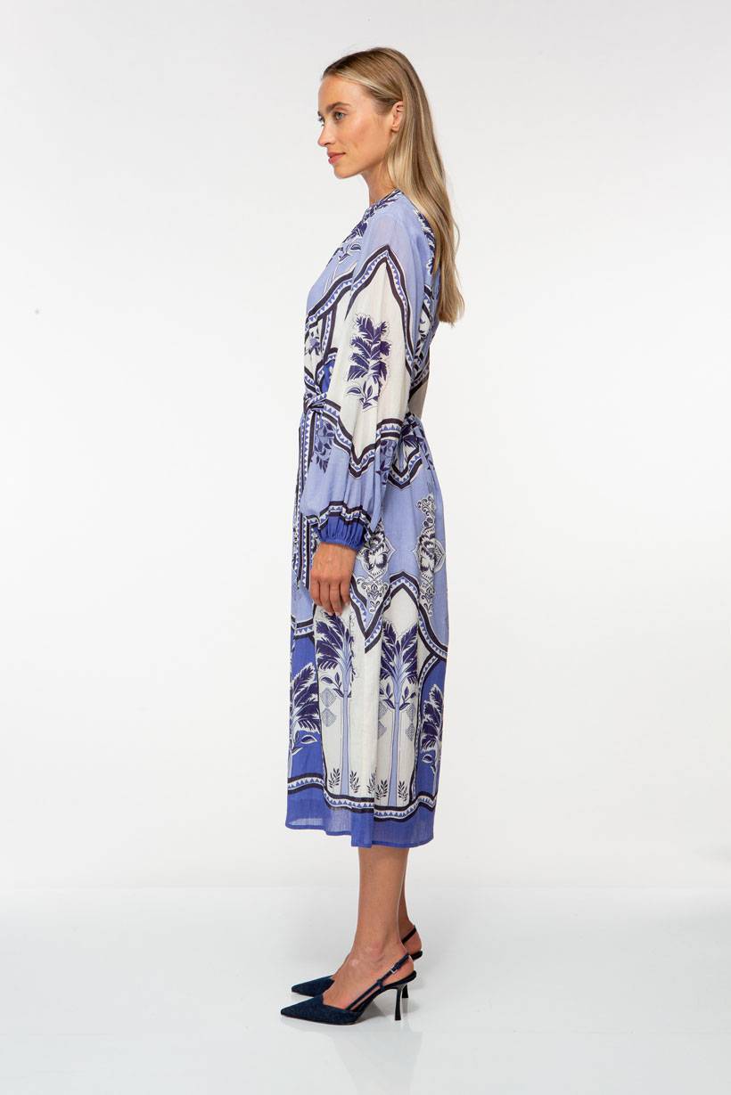 IVI GmbH ORIENTAL GARDENS Baumwollkleid sky Auslauf