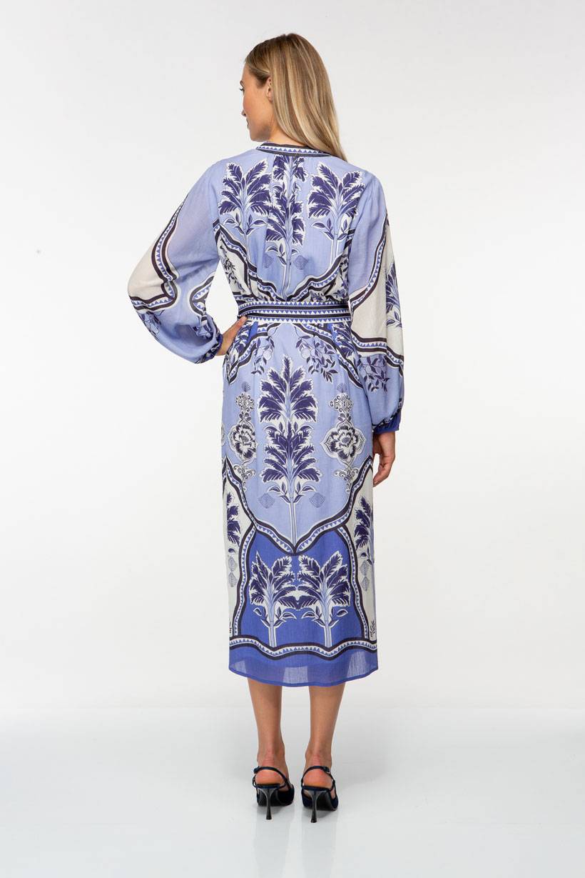 IVI GmbH ORIENTAL GARDENS Baumwollkleid sky Auslauf