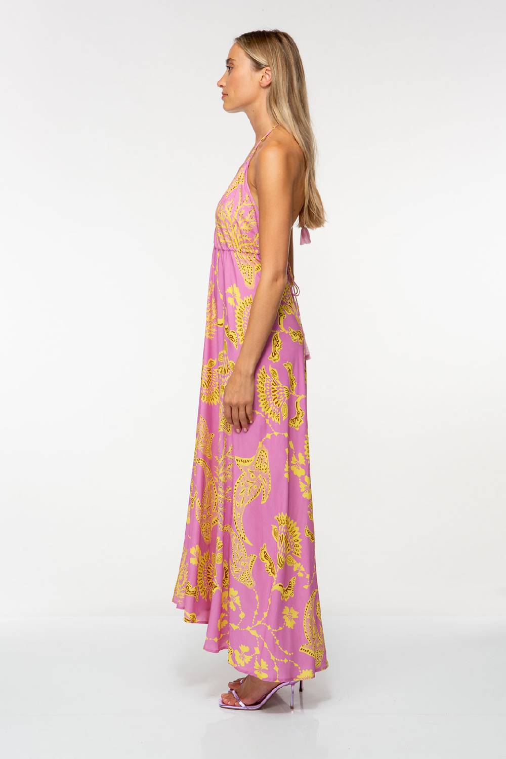 IVI GmbH CORAL FLOWER Maxikleid mit Print pink Schlussverkauf