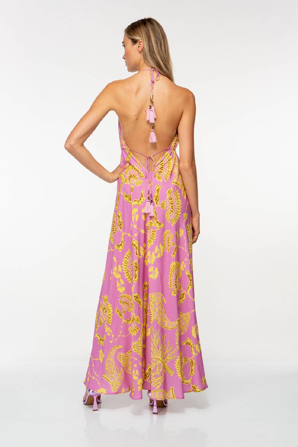 IVI GmbH CORAL FLOWER Maxikleid mit Print pink Schlussverkauf