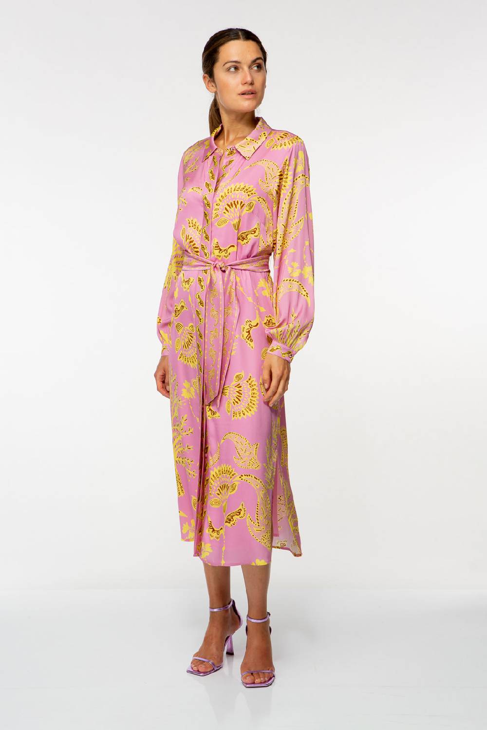 IVI GmbH CORAL FLOWER Seidenkleid mit Print pink Günstiger Verkauf