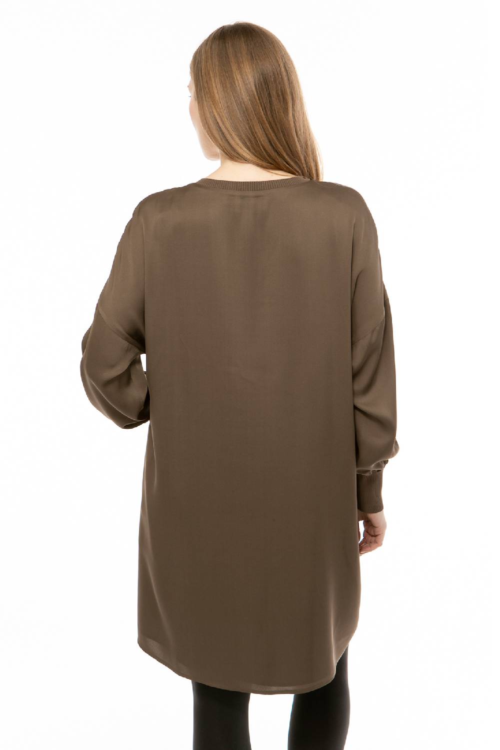 IVI GmbH SOLID SILK Tunika-Kleid olive Meist gekauft