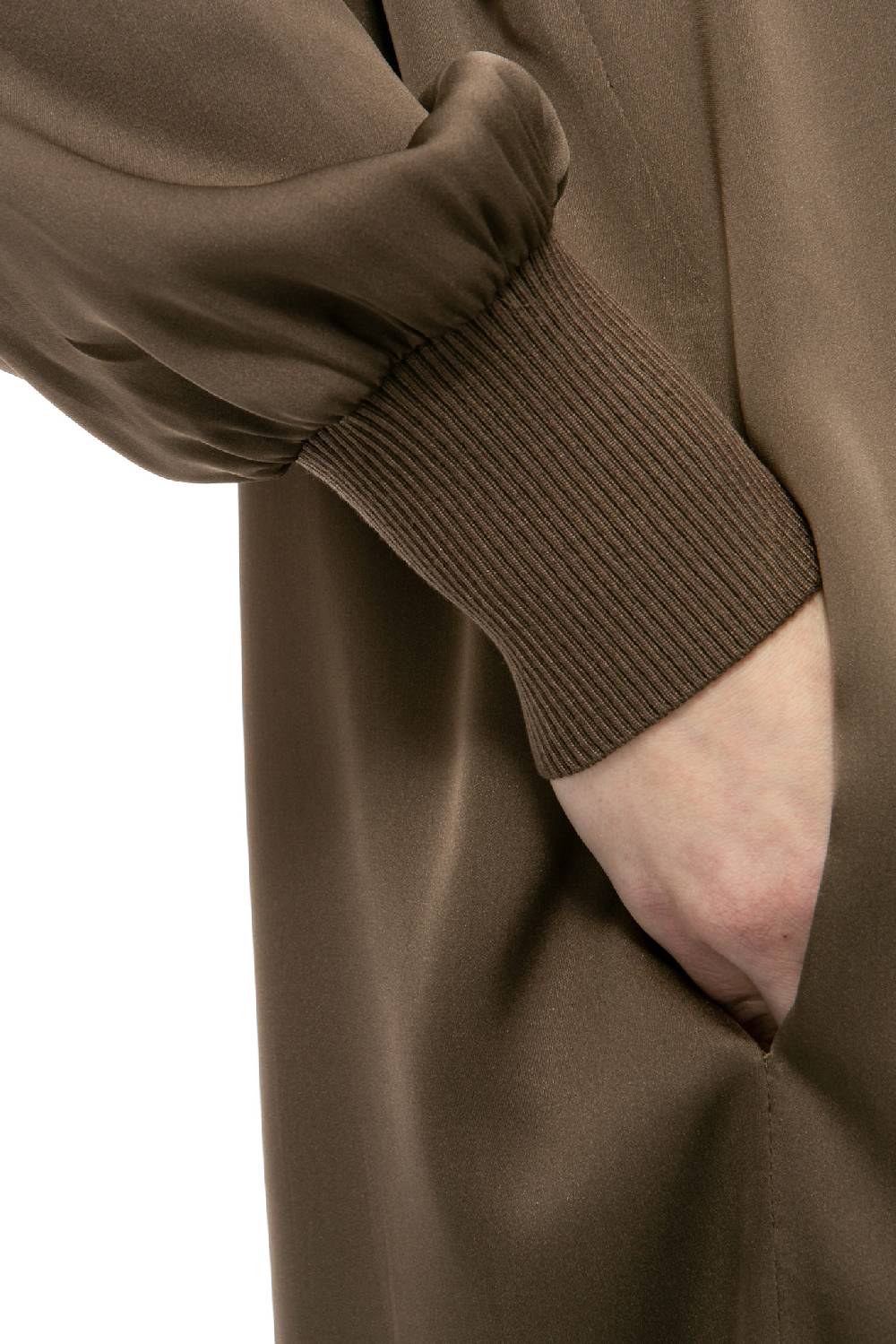 IVI GmbH SOLID SILK Tunika-Kleid olive Meist gekauft