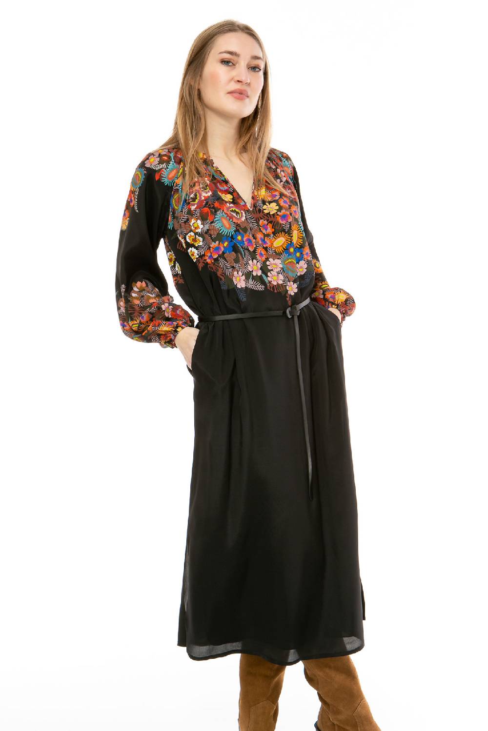 IVI GmbH FLOWER BALL Kleid schwarz Saisonschlussverkauf