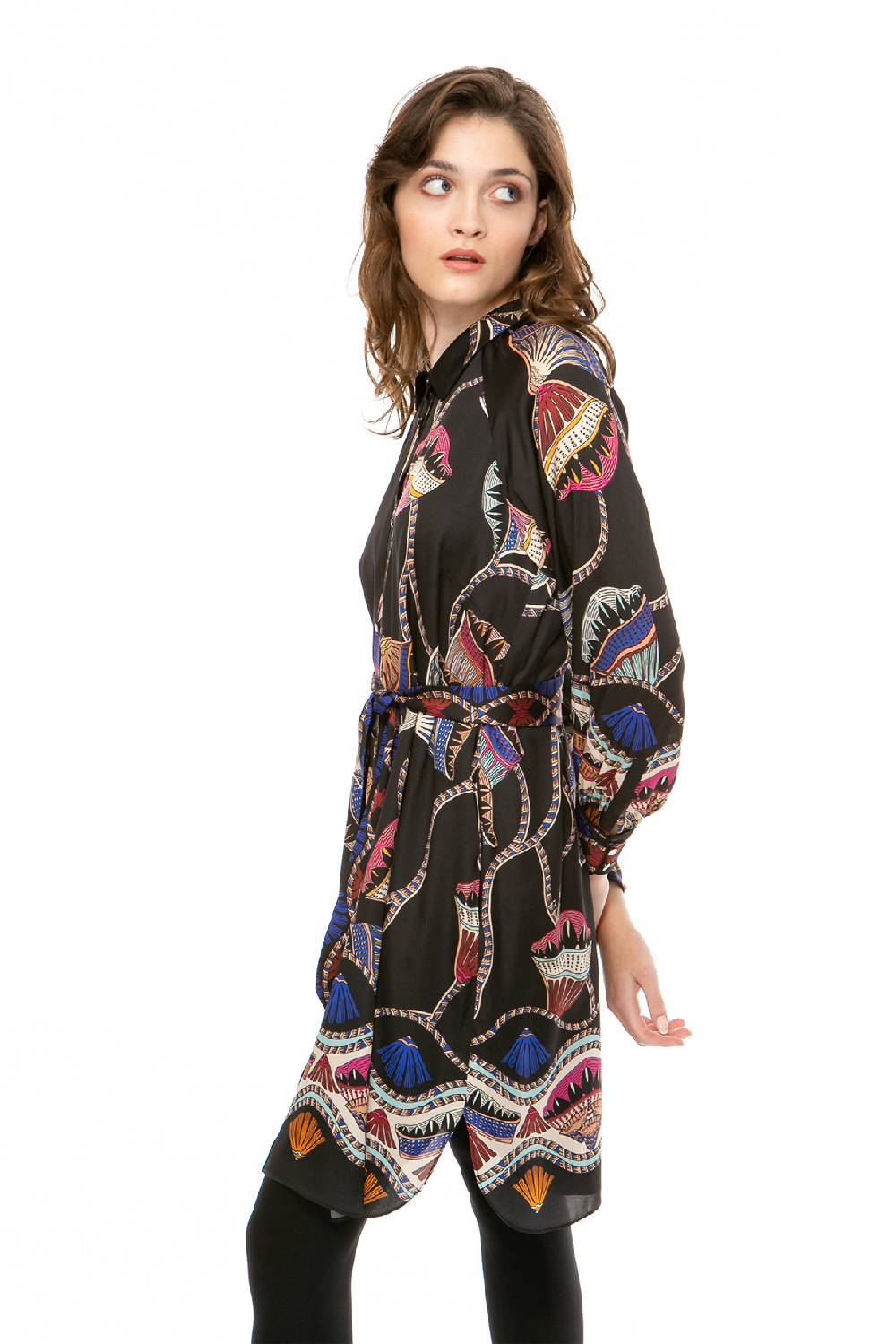 IVI GmbH LOTUS BLOSSOM Seidenkleid schwarz Cyber Monday
