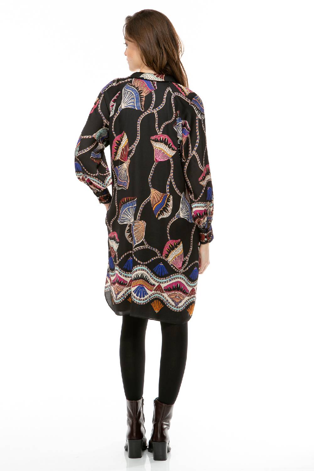 IVI GmbH LOTUS BLOSSOM Seidenkleid schwarz Cyber Monday