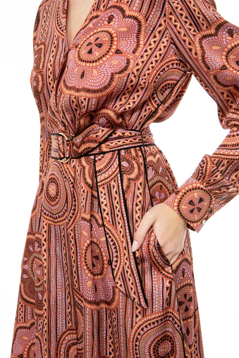 IVI GmbH MOSAIC Seidenkleid lilac Osterangebot