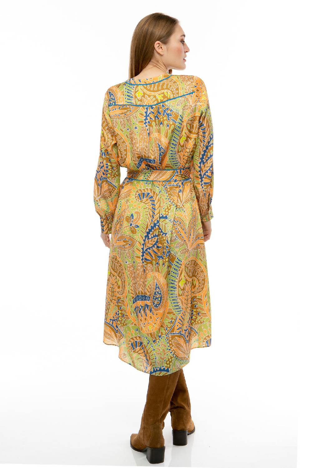 IVI GmbH PAISLEY ALLOVER Seidenkleid multicolor Valentinstagsangebot