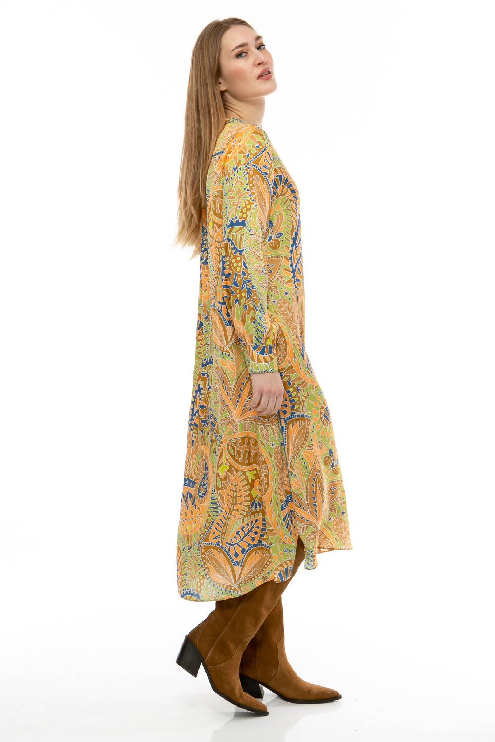 IVI GmbH PAISLEY ALLOVER Seidenkleid multicolor Valentinstagsangebot
