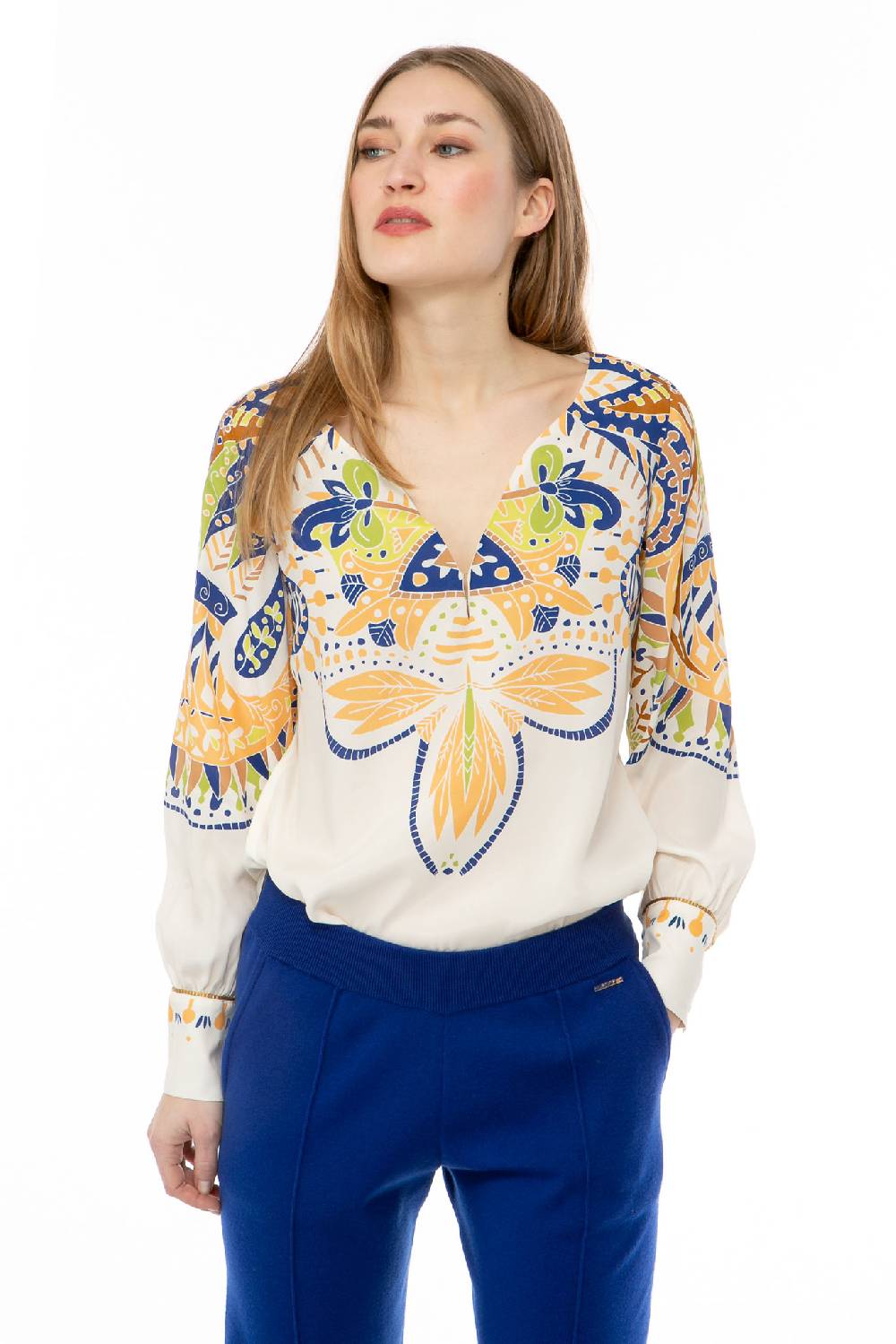 IVI GmbH PAISLEY Bluse weiß Zeitlich begrenztes Angebot