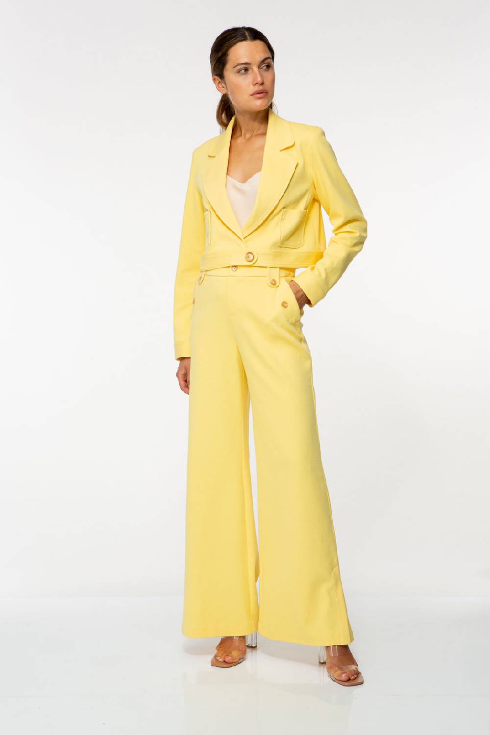 IVI GmbH SOLID JERSEY Verkürzter Blazer pastel sun Sonderangebote