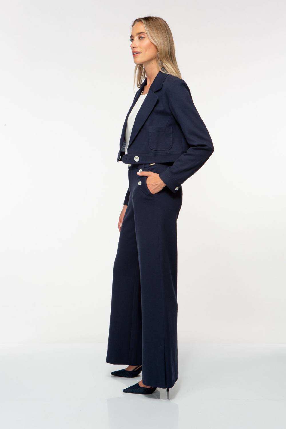 IVI GmbH SOLID JERSEY Verkürzter Blazer navy VIP-Rabatte