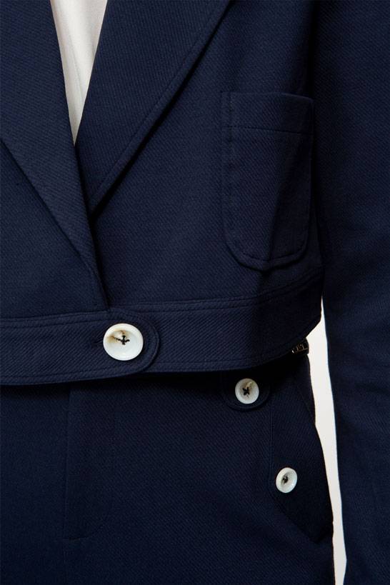 IVI GmbH SOLID JERSEY Verkürzter Blazer navy VIP-Rabatte
