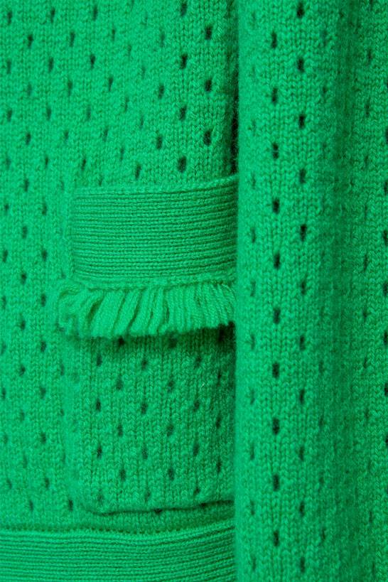 IVI GmbH SOLID KNIT Boxy Cardigan smaragd Super Sparpreis