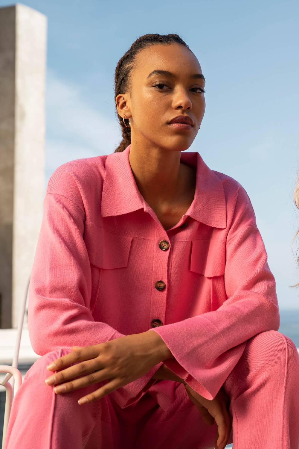 IVI GmbH SOLID KNIT Boxy Jacke pink Bis zu 50% Rabatt