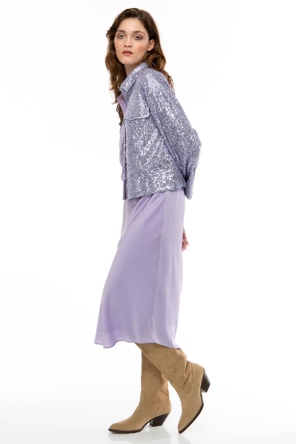 IVI GmbH SEQUINS Boxy Jacke lila Bis zu 60% Rabatt