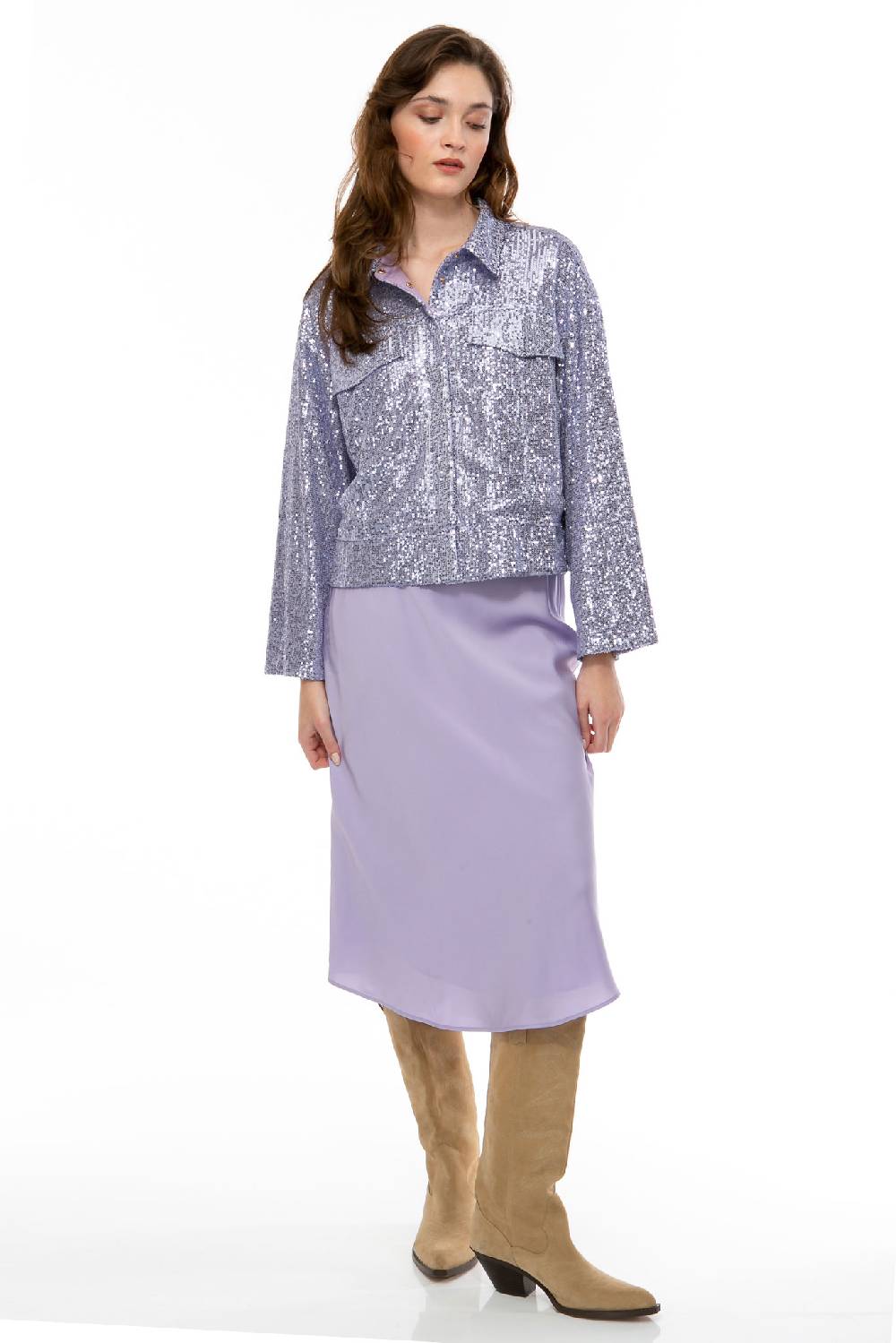IVI GmbH SEQUINS Boxy Jacke lila Bis zu 60% Rabatt