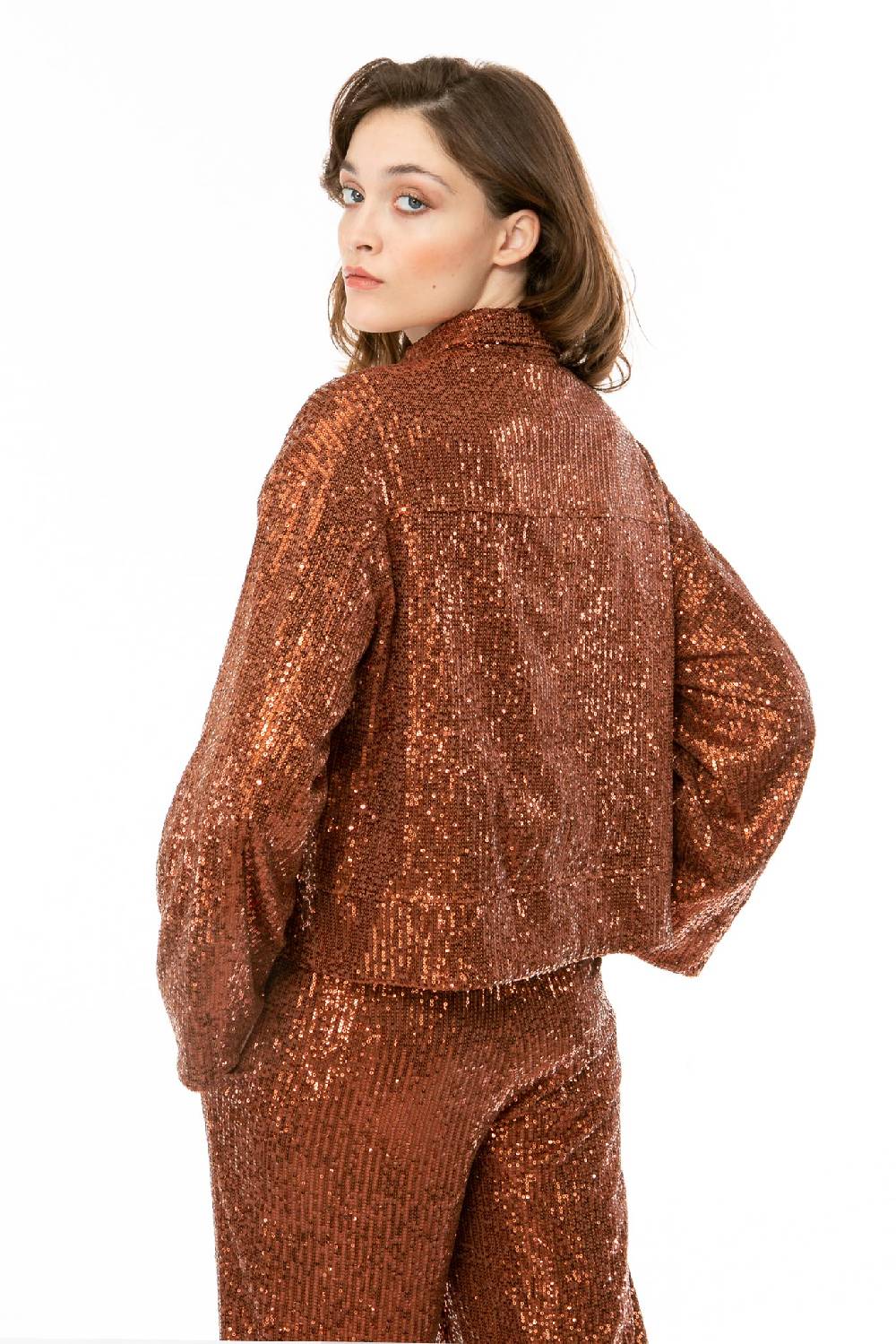 IVI GmbH SEQUINS Boxy Jacke cognac Bis zu 65% Rabatt