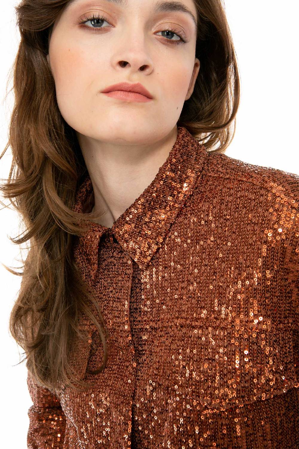 IVI GmbH SEQUINS Boxy Jacke cognac Bis zu 65% Rabatt