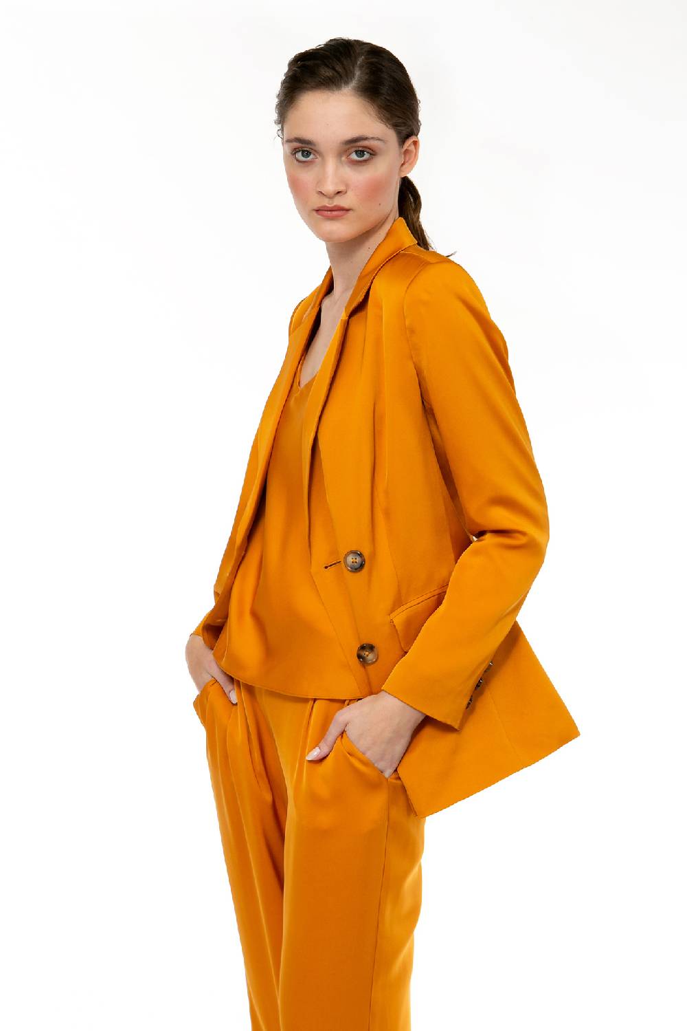 IVI GmbH SOLID SILK Blazer safran Riesige Rabatte