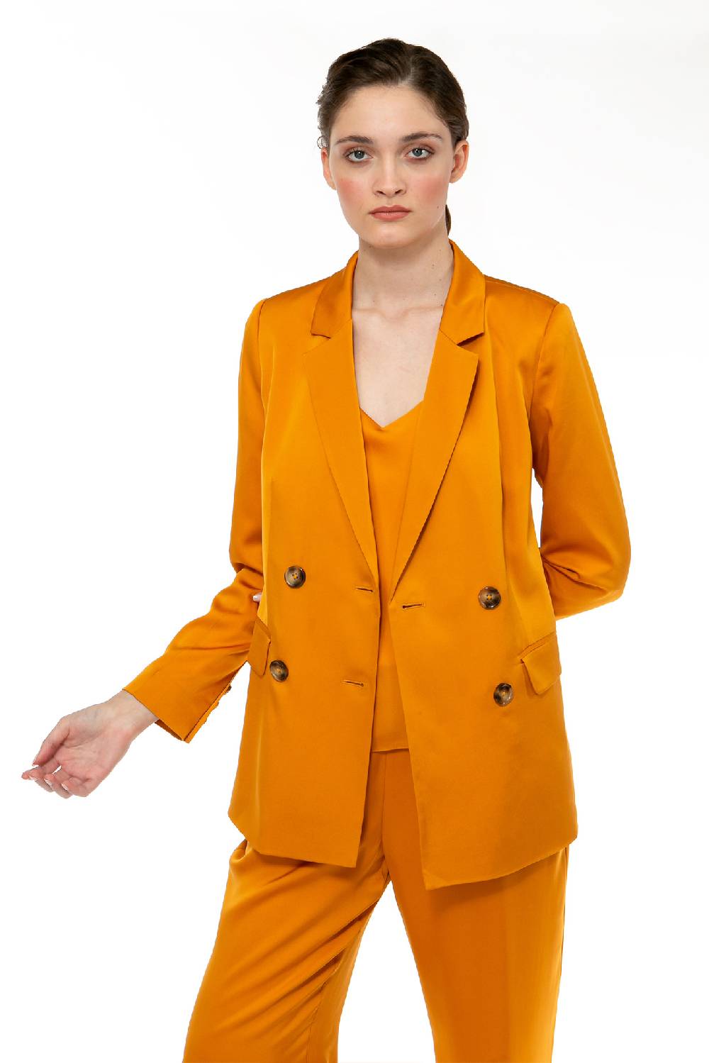 IVI GmbH SOLID SILK Blazer safran Riesige Rabatte