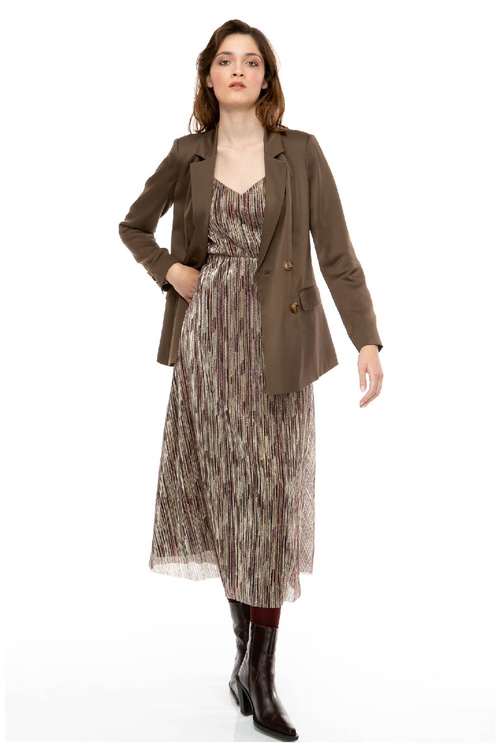 IVI GmbH SOLID SILK Blazer olive Clearance-Verkauf