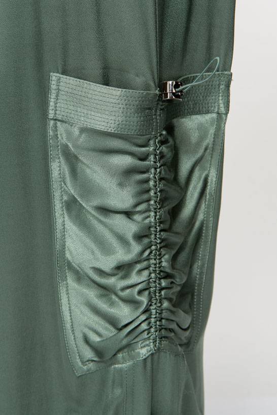 IVI GmbH SATEEN Hose mit Cargo Details thyme Outlet