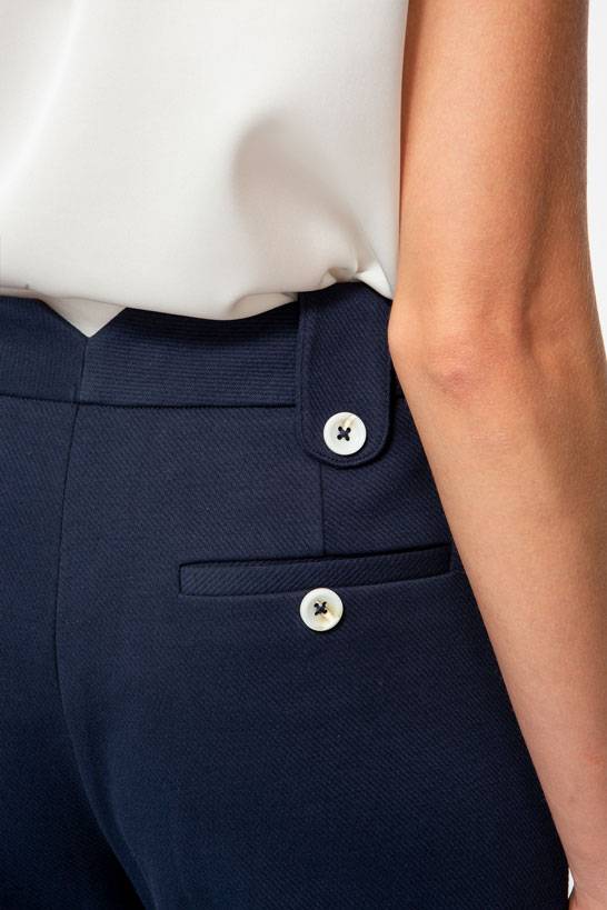 IVI GmbH SOLID JERSEY Bootcut Hose navy Fabrikpreis