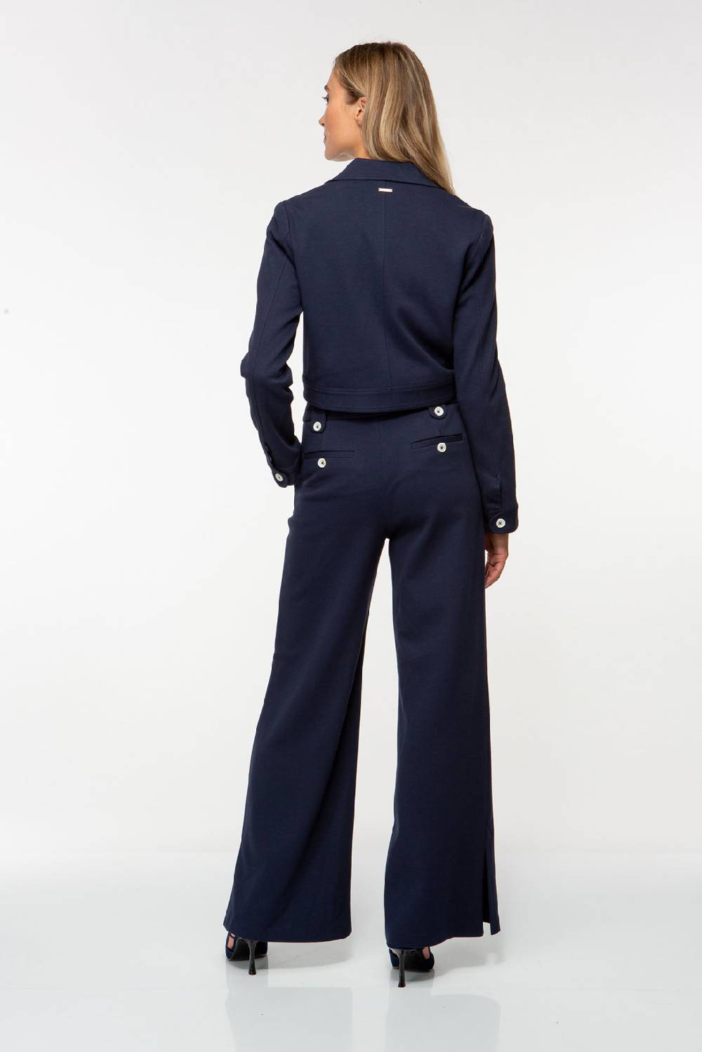 IVI GmbH SOLID JERSEY Bootcut Hose navy Fabrikpreis