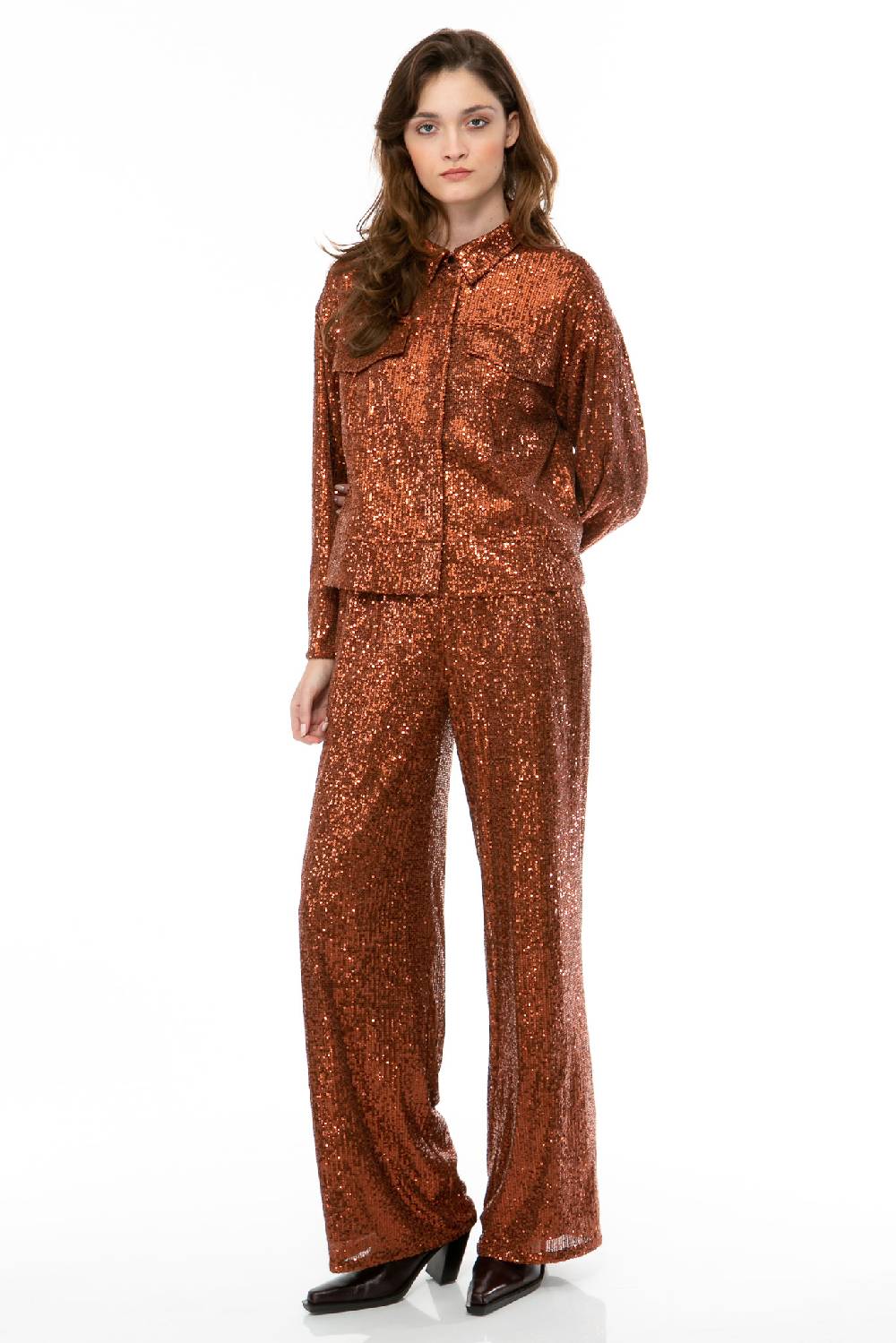 IVI GmbH SEQUINS Hose cognac Osterangebot