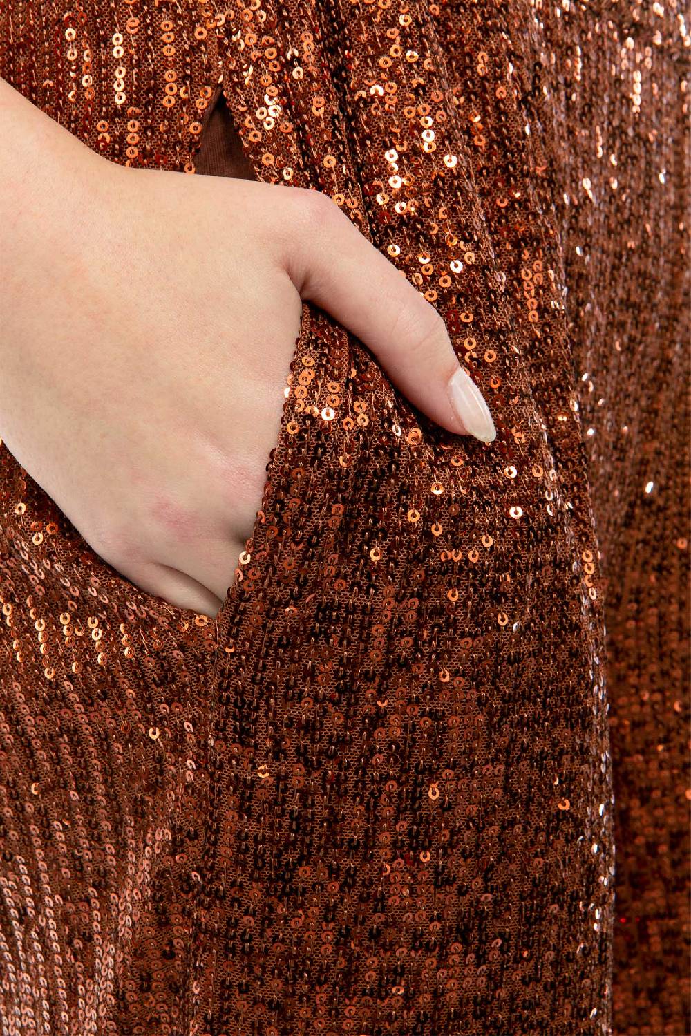 IVI GmbH SEQUINS Hose cognac Osterangebot