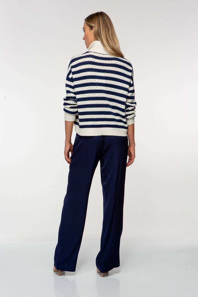 IVI GmbH SOLID KNIT Troyer Pullover mit Streifen Online Outlet