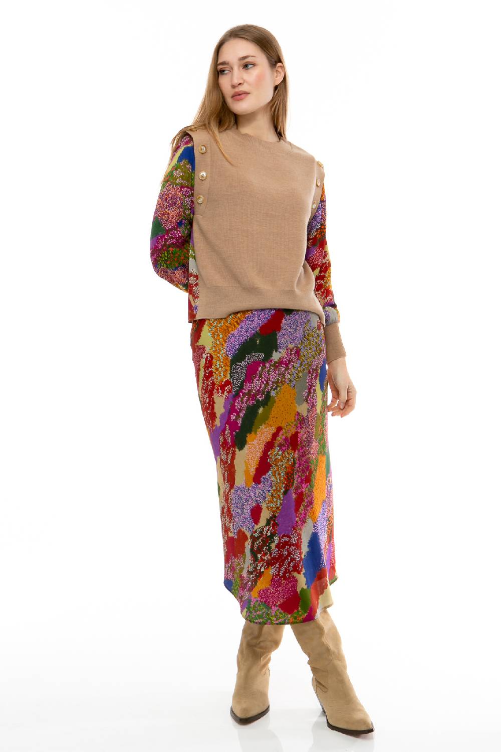 IVI GmbH FLOWER FIELDS Pullunder mit integrierter Bluse multicolor Kauf eins, bekomm eins gratis