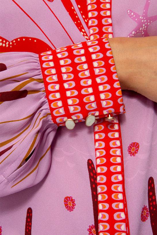 IVI GmbH LOBSTER Hemdbluse aus Seide pink Tiefpreis