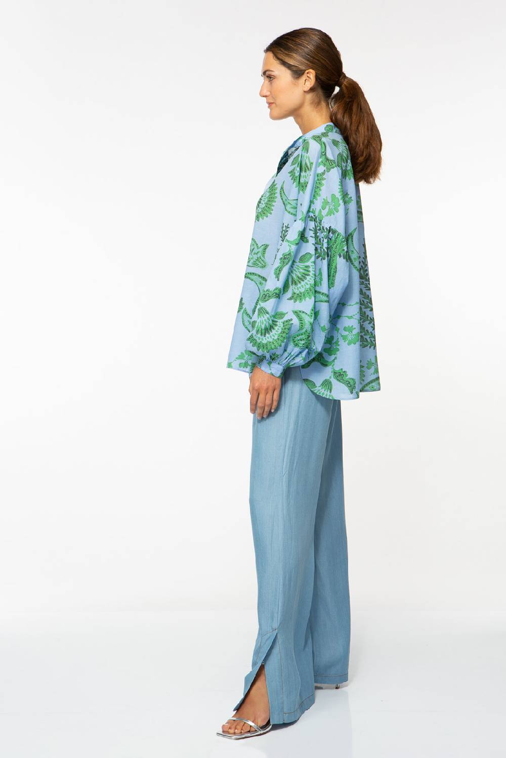 IVI GmbH CORAL FLOWER Baumwollbluse mit Print ocean Wochenangebot