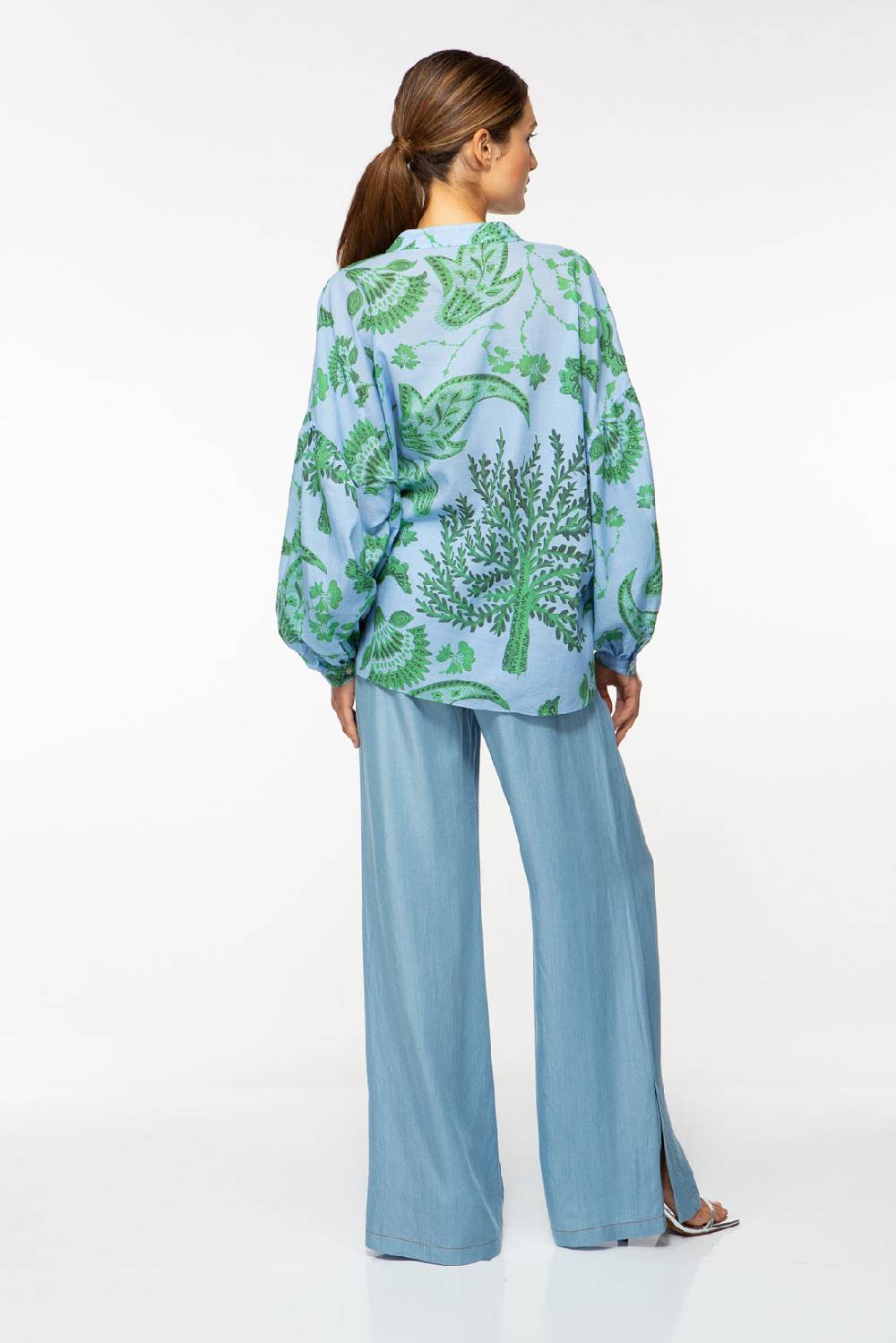 IVI GmbH CORAL FLOWER Baumwollbluse mit Print ocean Wochenangebot