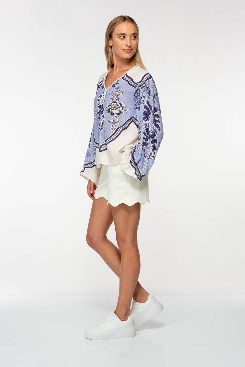 IVI GmbH ORIENTAL GARDENS Baumwollbluse sky Neueste Stile