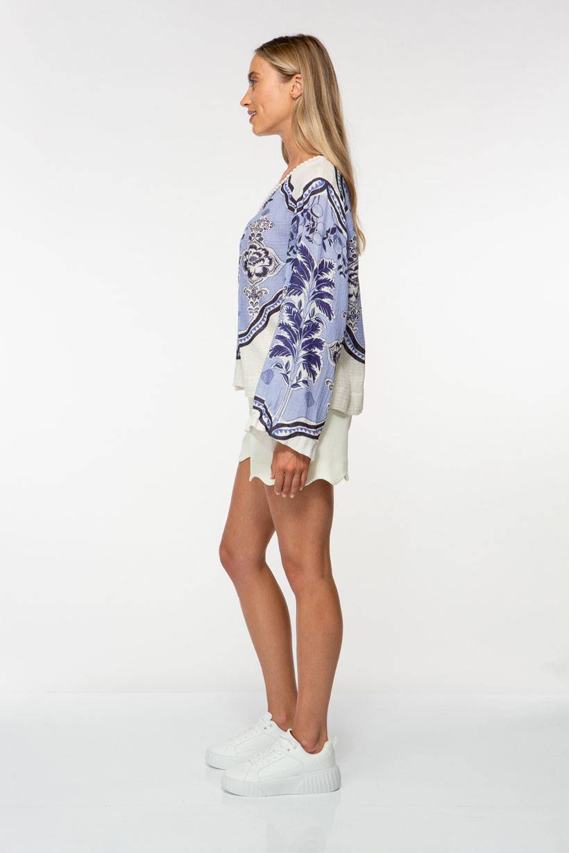 IVI GmbH ORIENTAL GARDENS Baumwollbluse sky Neueste Stile