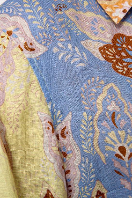 IVI GmbH AMBER Hemdbluse aus Leinen multicolor Bis zu 50% Rabatt