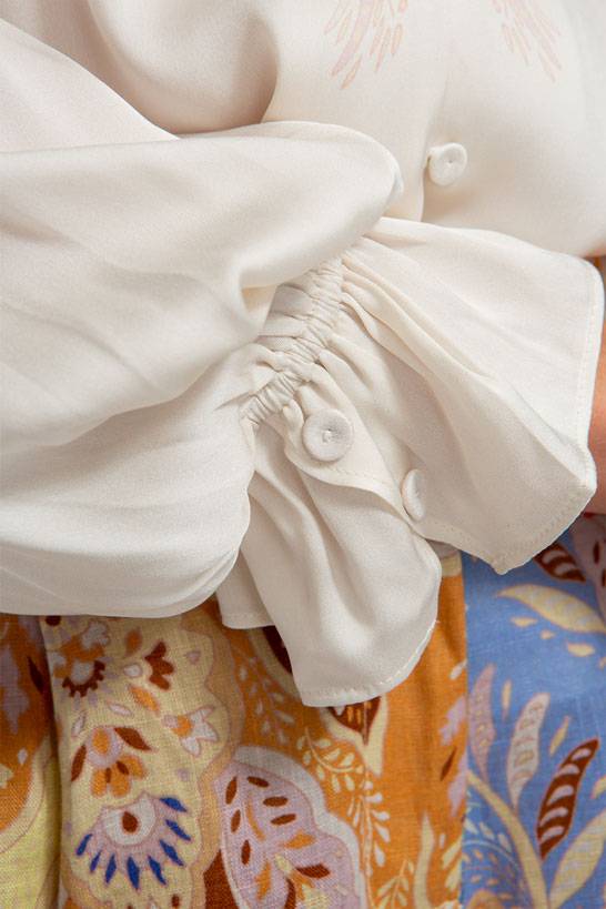 IVI GmbH AMBER Seidenbluse mit platziertem Print Bis zu 60% Rabatt