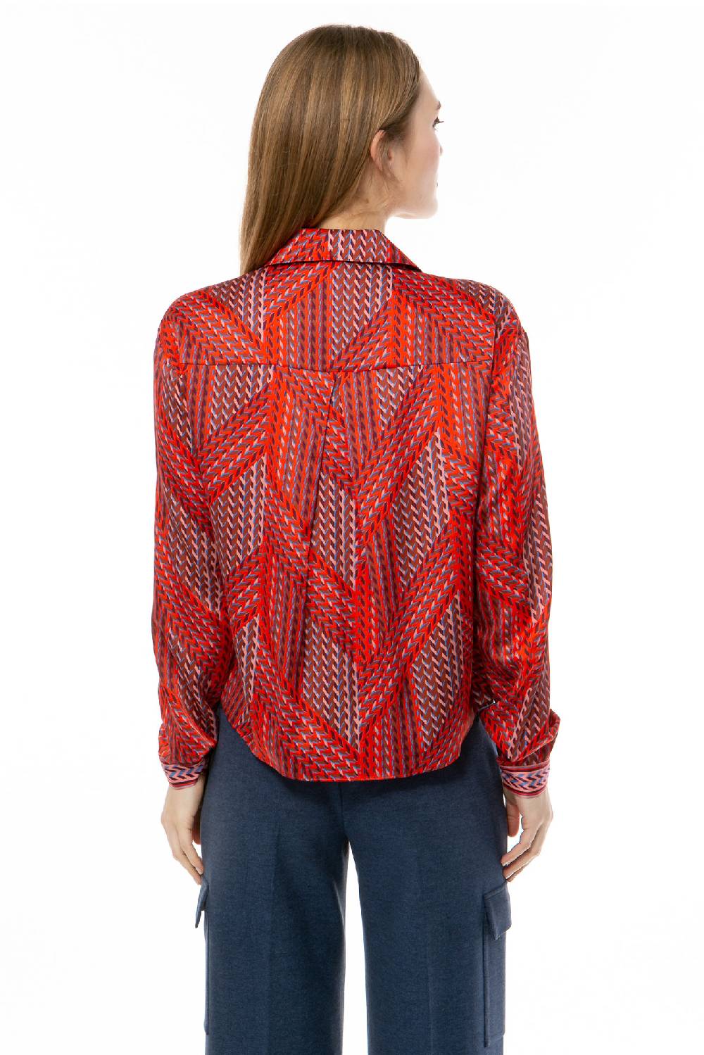 IVI GmbH STRIPES Cropped Bluse rot Vierteljährliche Förderung