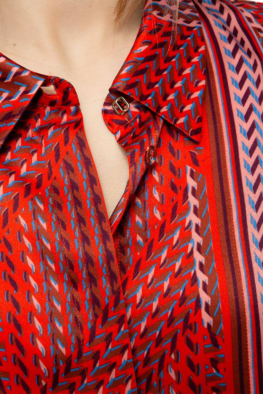 IVI GmbH STRIPES Cropped Bluse rot Vierteljährliche Förderung