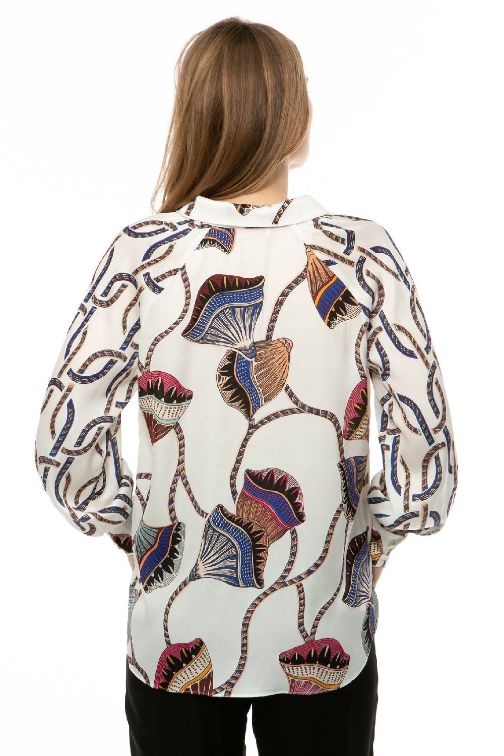 IVI GmbH LOTUS BLOSSOM Hemdbluse weiß Rabatte dieses Monats