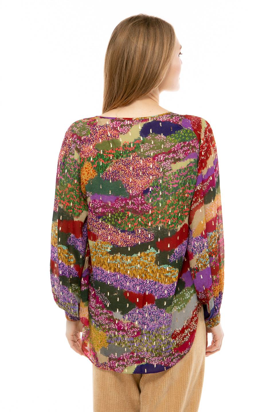 IVI GmbH FLOWER FIELDS Organza Bluse multicolor Verkauf
