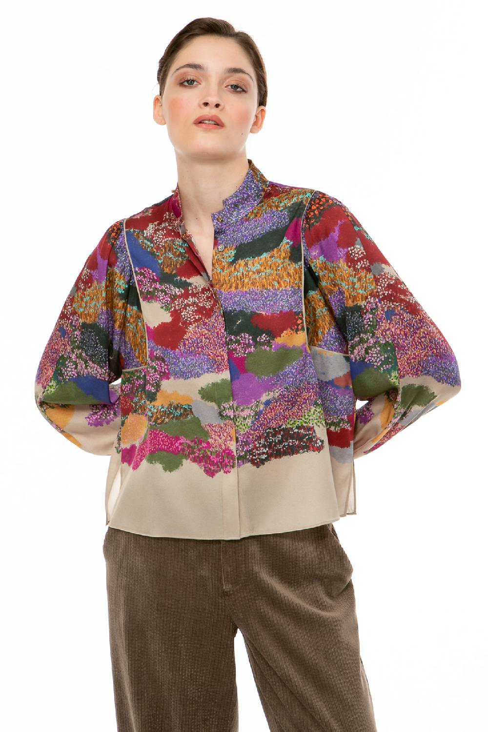 IVI GmbH FLOWER FIELDS Cropped Bluse multicolor Angebote