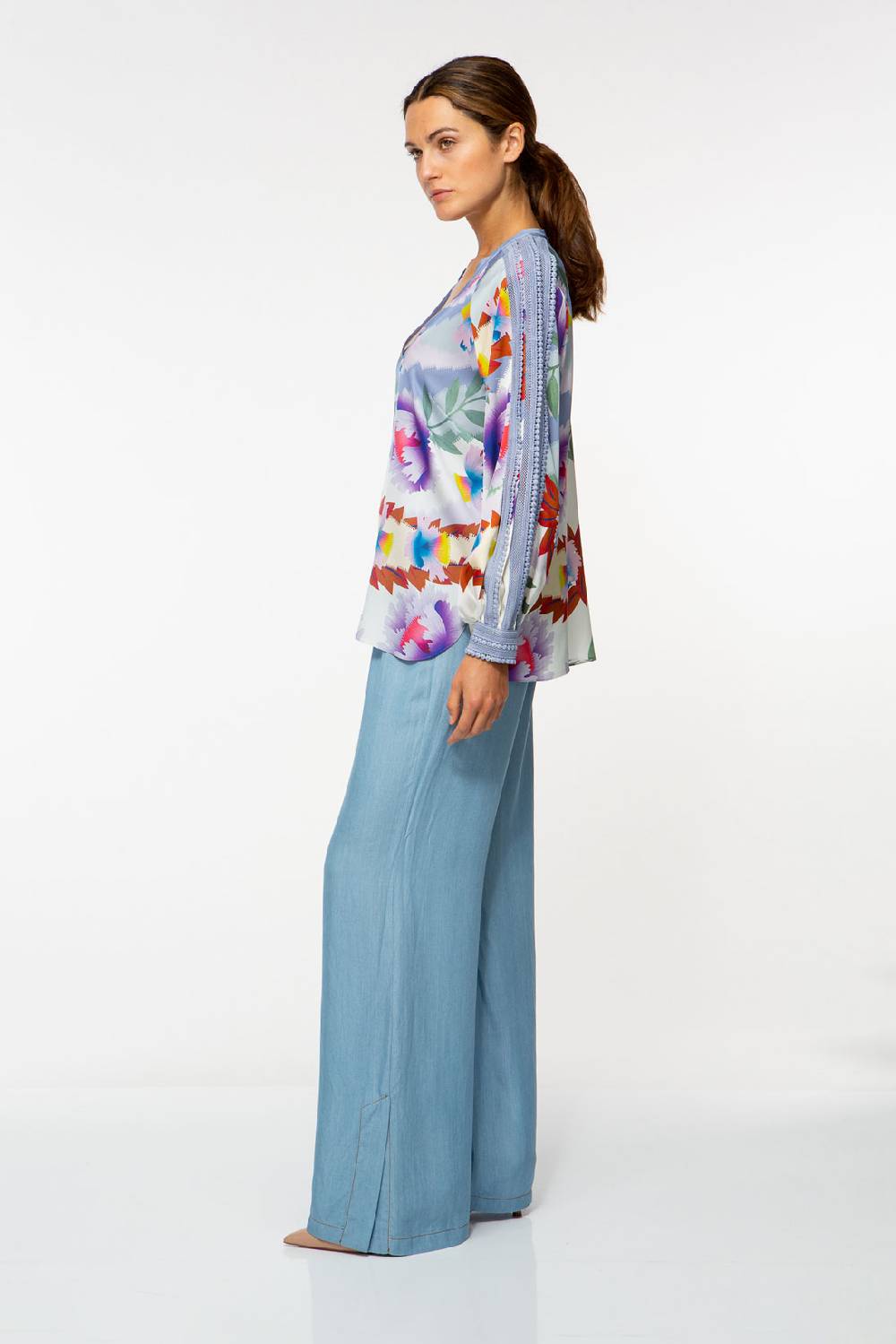 IVI GmbH PIXEL PAISLEY Seidenbluse lavendel Hotsell