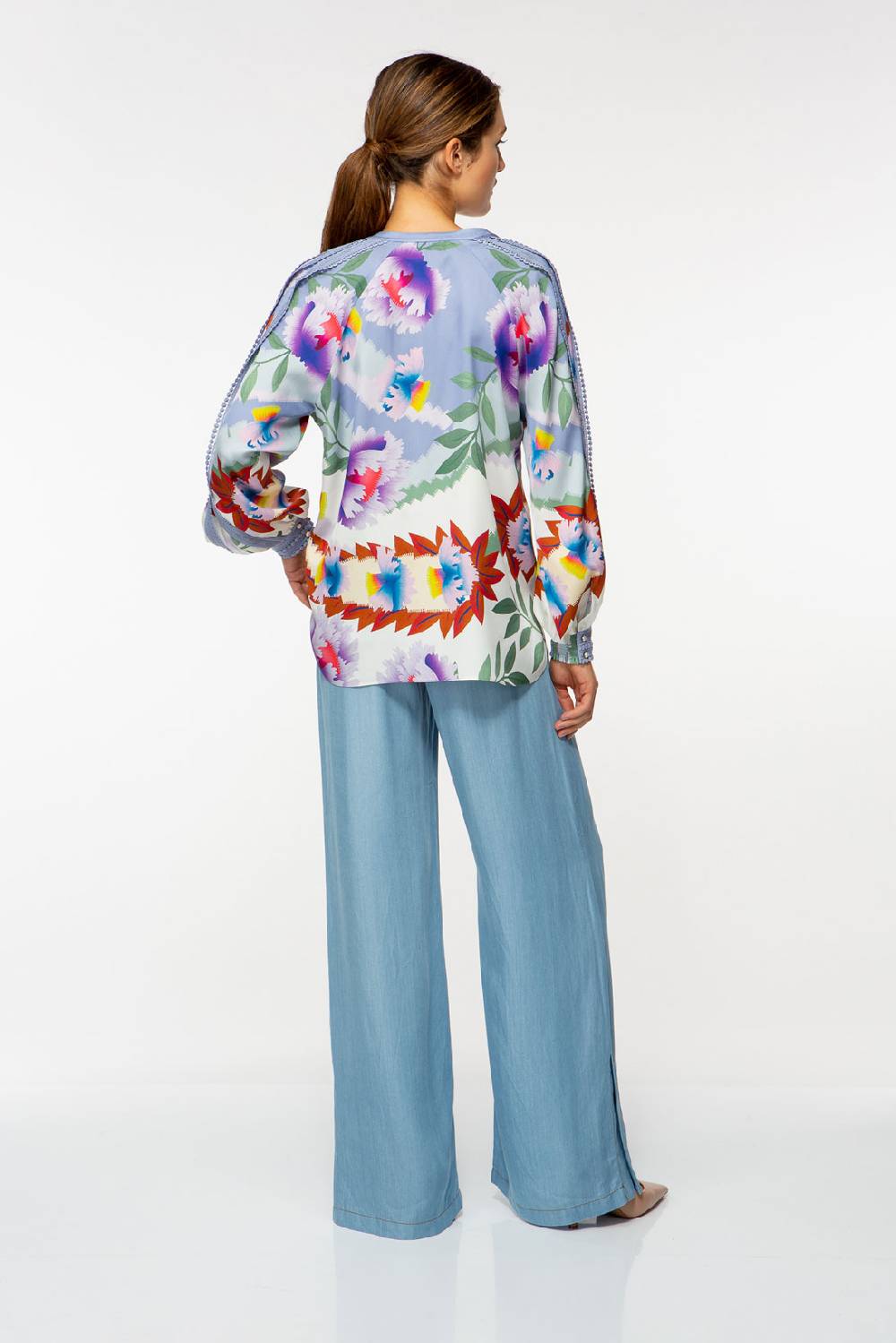 IVI GmbH PIXEL PAISLEY Seidenbluse lavendel Hotsell